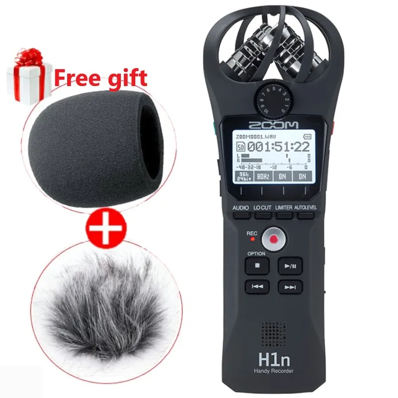 Professional portable ZOOM H1N Handy Recorder Ultra-Portable Digital camera Audio Recorder Stereo microphone Interview SLR-animated-img