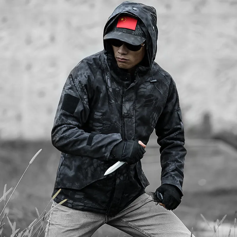 red fleece jacket with hood