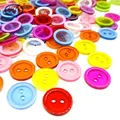 HL 50pcs/100PCS 15MM Round 2 Holes Resin Buttons Flatback DIY Crafts Children's Apparel Clothing Sewing Accessories preview-2