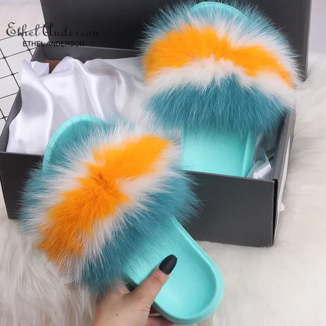 wholesale fur sandals