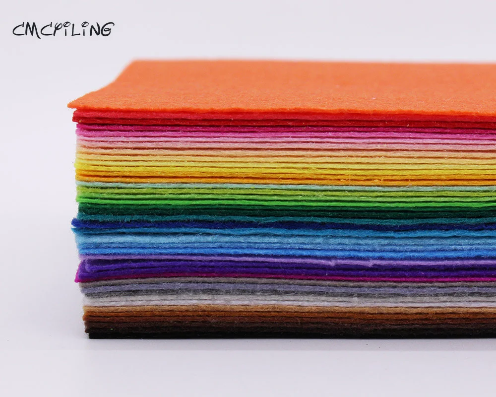 40PCS Mix Colors 1mm Hard Felt Sheets Felt Craft For Felt DIY Craft  Arts,Crafts 