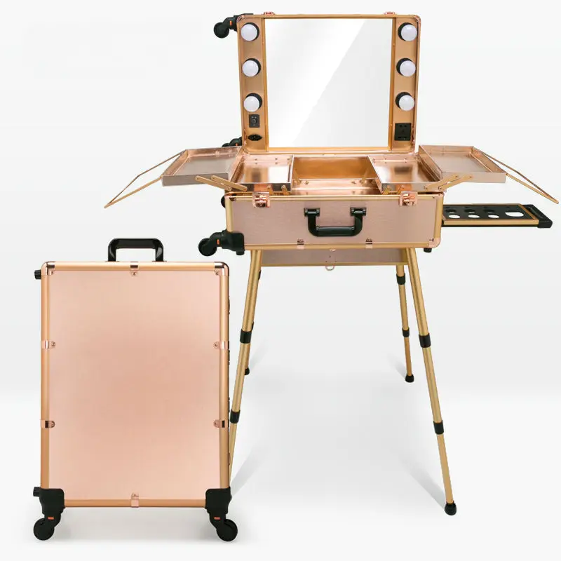 wheeled makeup trolley