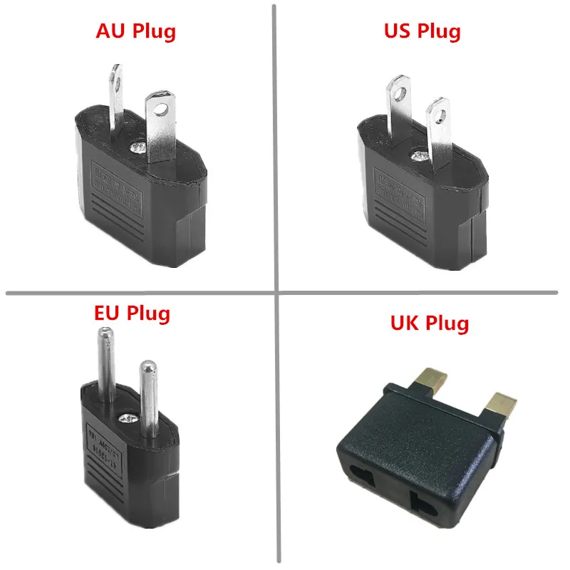 1pc US/EU/UK/AU To US/EU/UK/AU Plug Universal Power Adapter Travel