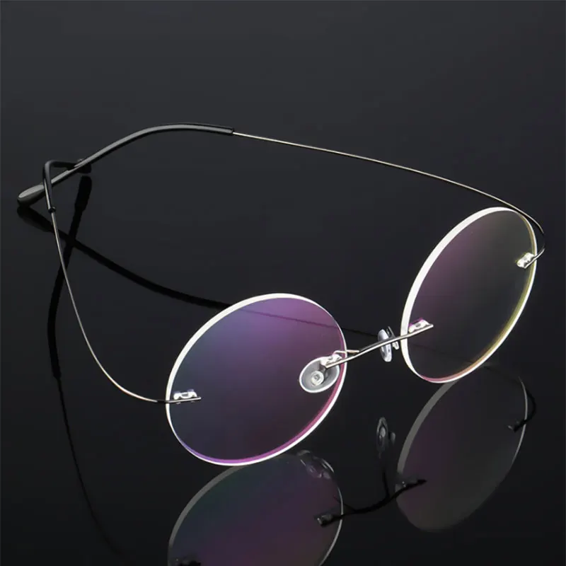 rimless frame glasses