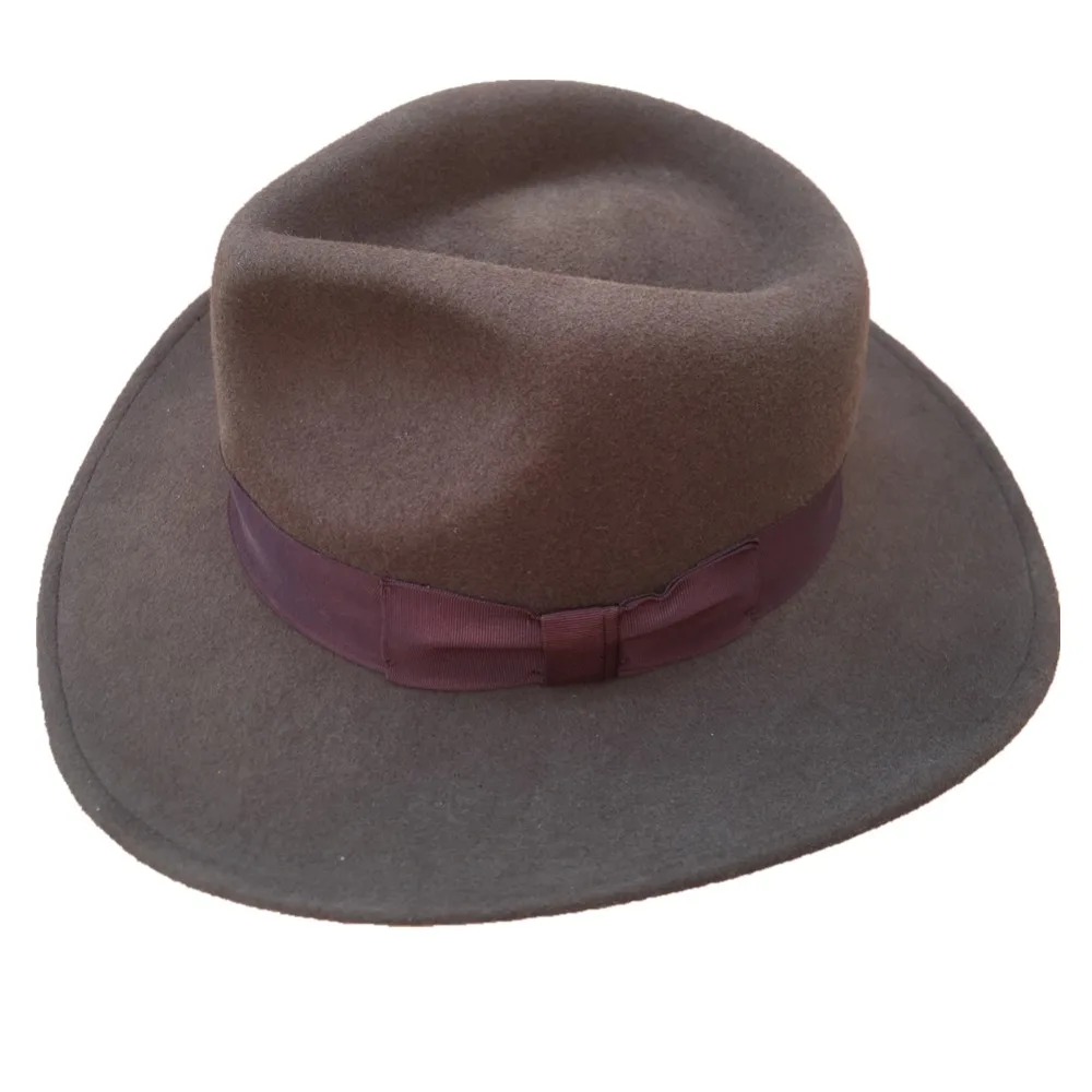 Brown Crushable Cowboy Fedora Hats 