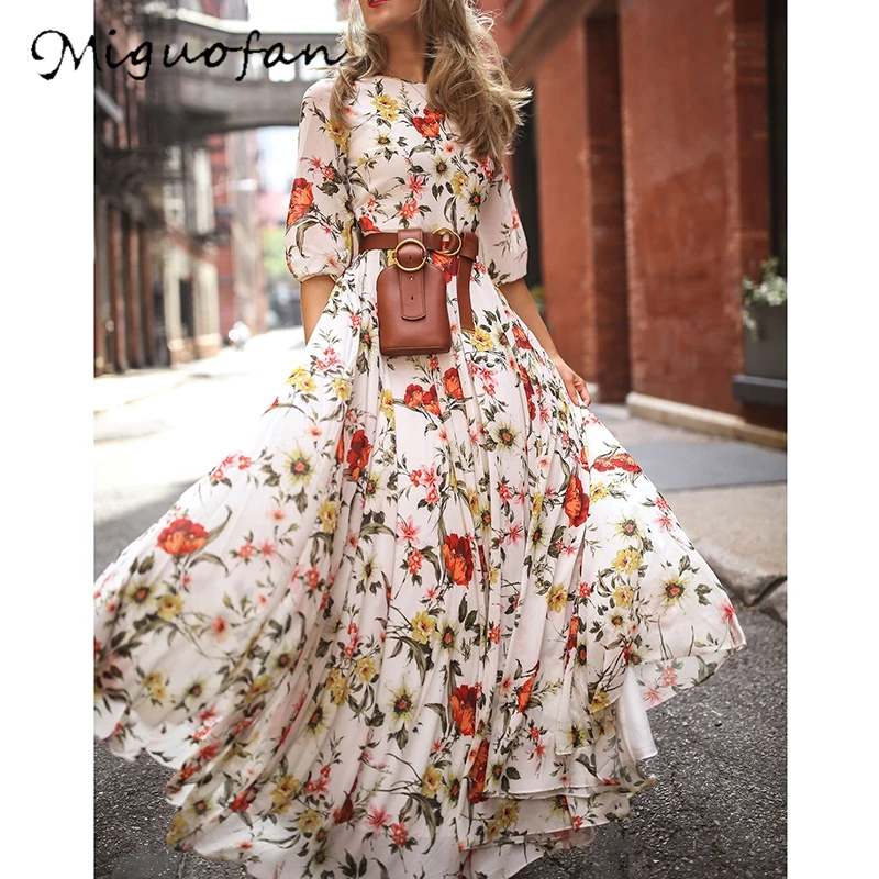 bohemian floral print dress