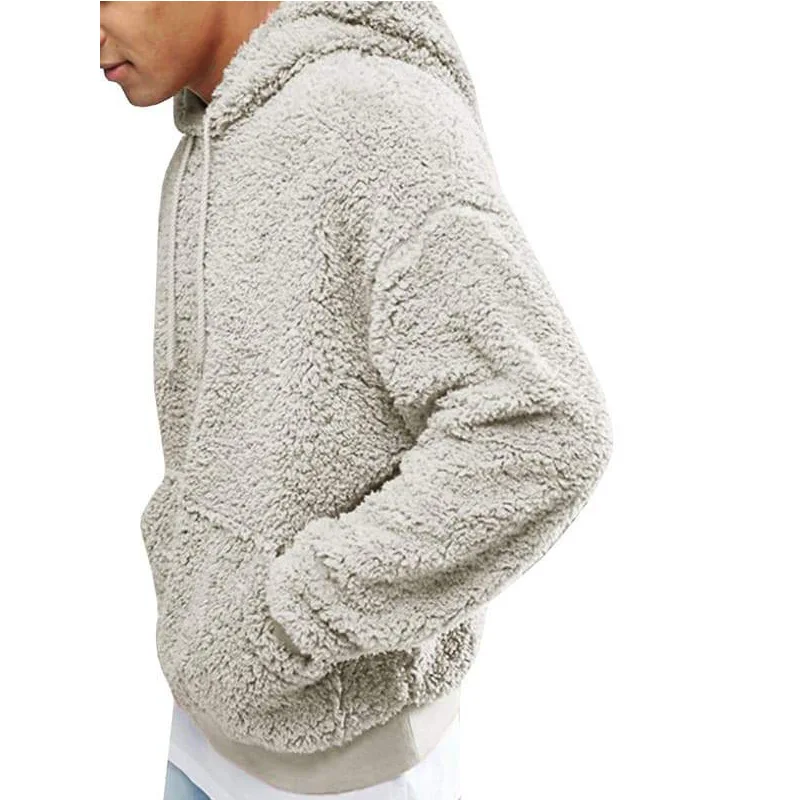 fashion faux fur fleece fluffy hoodie 