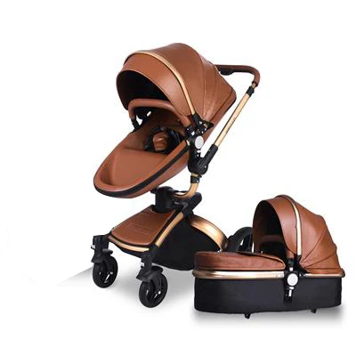 tan leather pram