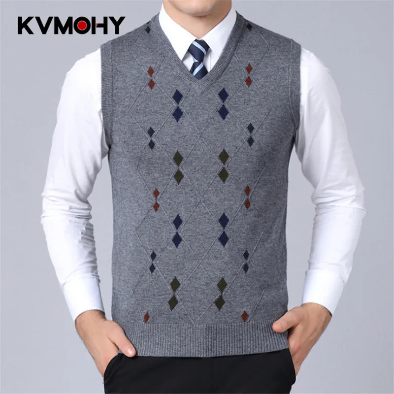 Mens Fine Knit Sweater Vest Men's 