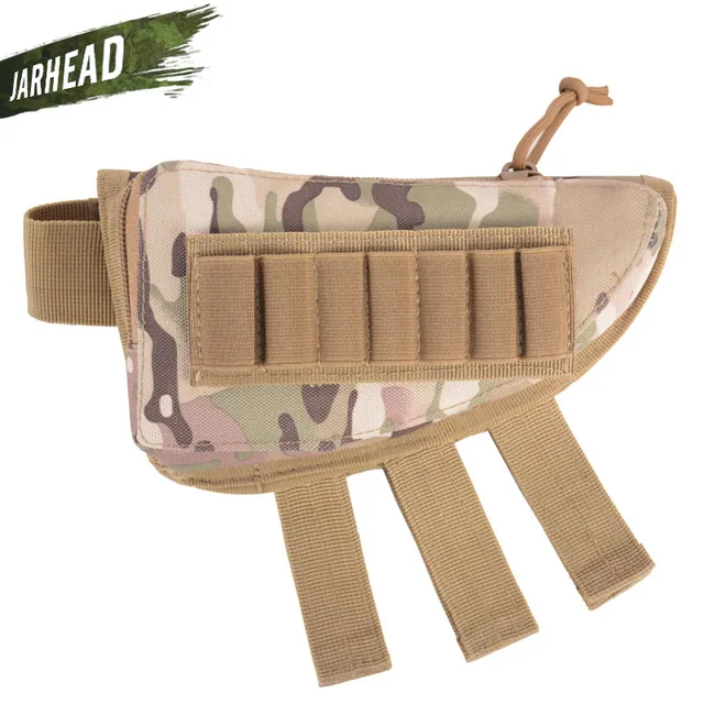 Adjustable Outdoor Tactical Butt Stock Rifle Cheek Rest Pouch