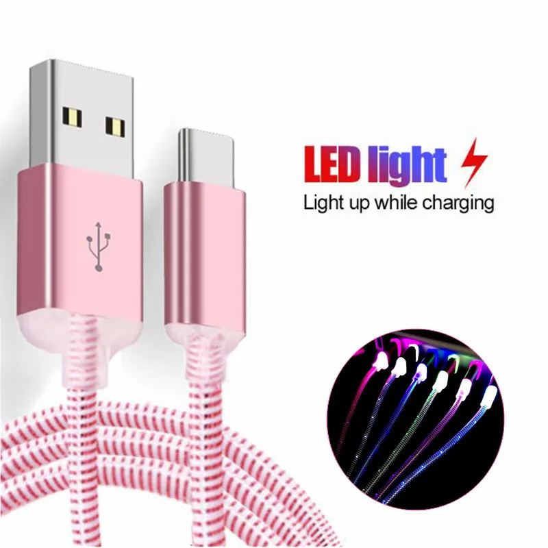 glowing led phone charger