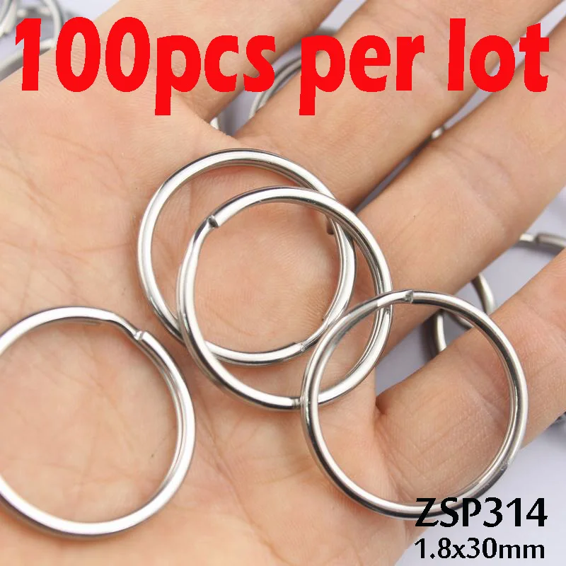 300Pcs Key Chain Rings Kit, 100Pcs Keychain Rings with Chain and 100Pcs  Jump Rin