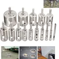 15 Pcs 6-50mm Diamond Coated Drill Bits set Chuck Hole Saw Cutter Tool for Glass Marble Ceramic preview-1