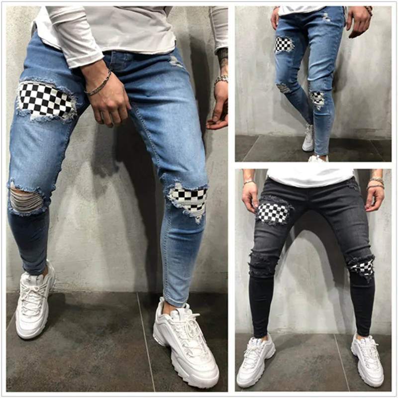 Denim Jeans Men Stylish Ripped Jeans 