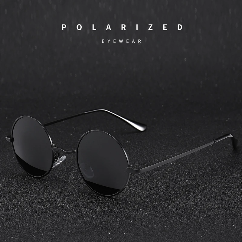 black retro sunglasses