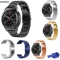 רצועת שעון נירוסטה 22 מ"מ עבור Samsung Gear S3 Frontier S3 רצועה קלאסית עבור Galaxy Watch צמיד 46 מ"מ עם כלי כוונון