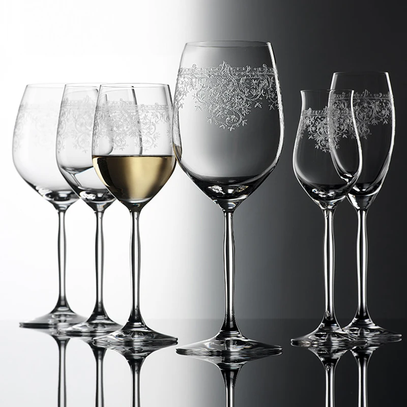 JINYOUJIA-Retro Carved Crystal Glass Wine Cups, Luxury Goblet, Diamond  Champagne Glasses, Bar Party, Hotel, Home Drinking Ware