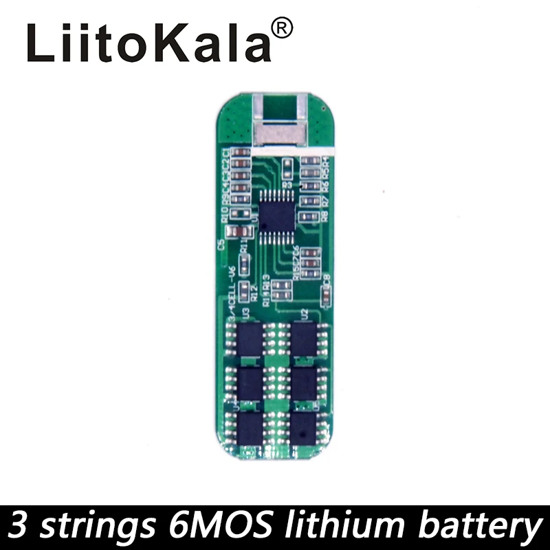 LiitoKala 12V 6MOS lithium battery protection board 3S 10.8V 11.1 12.6V 18650 lithium battery voltage protection circuit board-animated-img