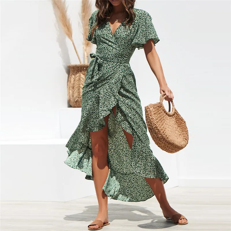 HiloRill Summer Beach Maxi Dress Women 