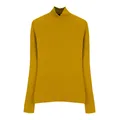 100%hand made pure wool knit women brief turtleneck slim pullover sweater solid color M preview-2