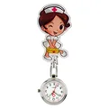 Lovely cartoon women men ladies nurse watches unisex doctor medical FOB pocket watches clip hang quartz watches hospital watches preview-4