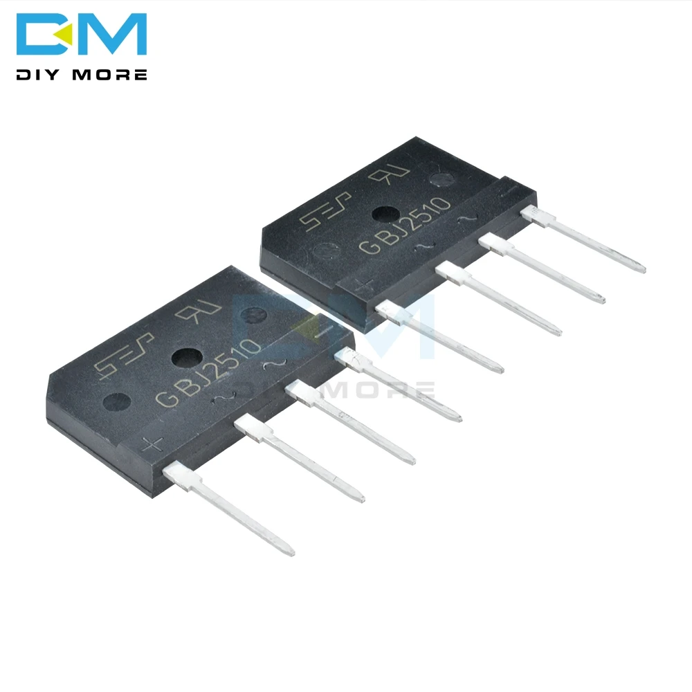Купить Активные компоненты 5PCS lot GBJ2510 1000V 25A Diode Bridge