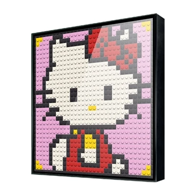 32x32 Pontos Isométrica Pixel Art 1x1 Mini Praça de Blocos de Construção  Tijolos retratos Da Parede DIY Decoração da Casa compatível Com L * goeLY