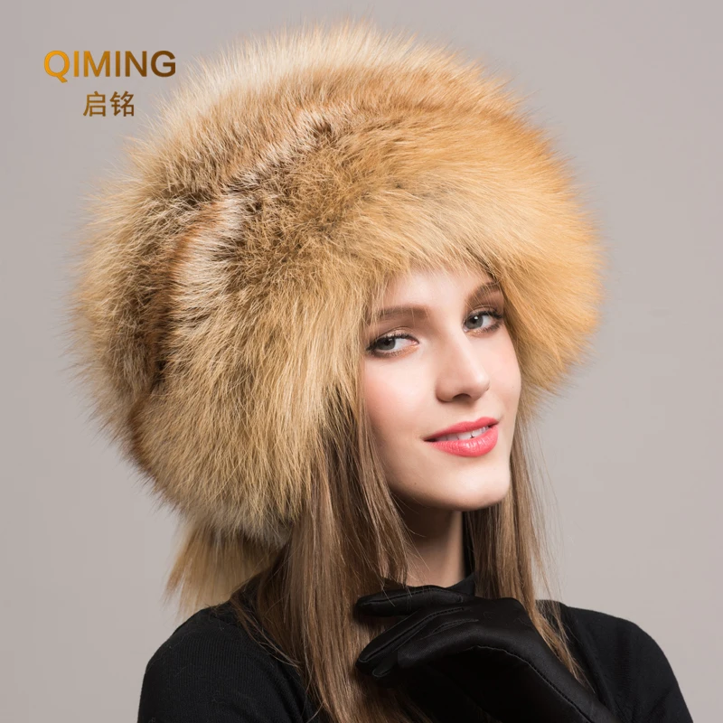 Winter Women Fashion Real Fur Hat 