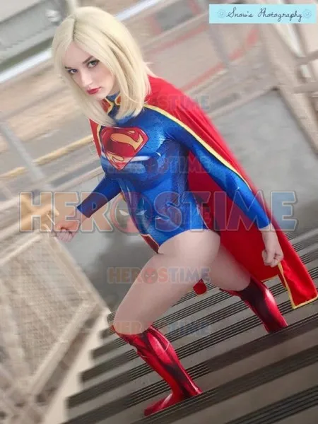 קנו תחפושות לפורים The New 52 Supergirl Cosplay Costume 3d Print Lady Women Girls Spandex Zentai Bodysuit Supergirl New 52 Suit