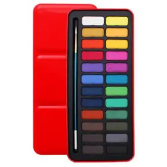 Portable18/24/36/42 Colors Solid Watercolor Paint Set Watercolor