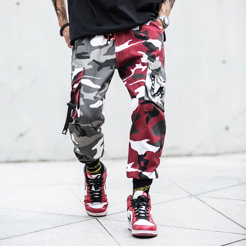 Acquistare Jeans uomo | Fashion Streetwear Men Jeans Hip Hop Trousers  Camouflage Military Big Pocket Cargo Pants hombre Japanese Style Joggers  Pants Men