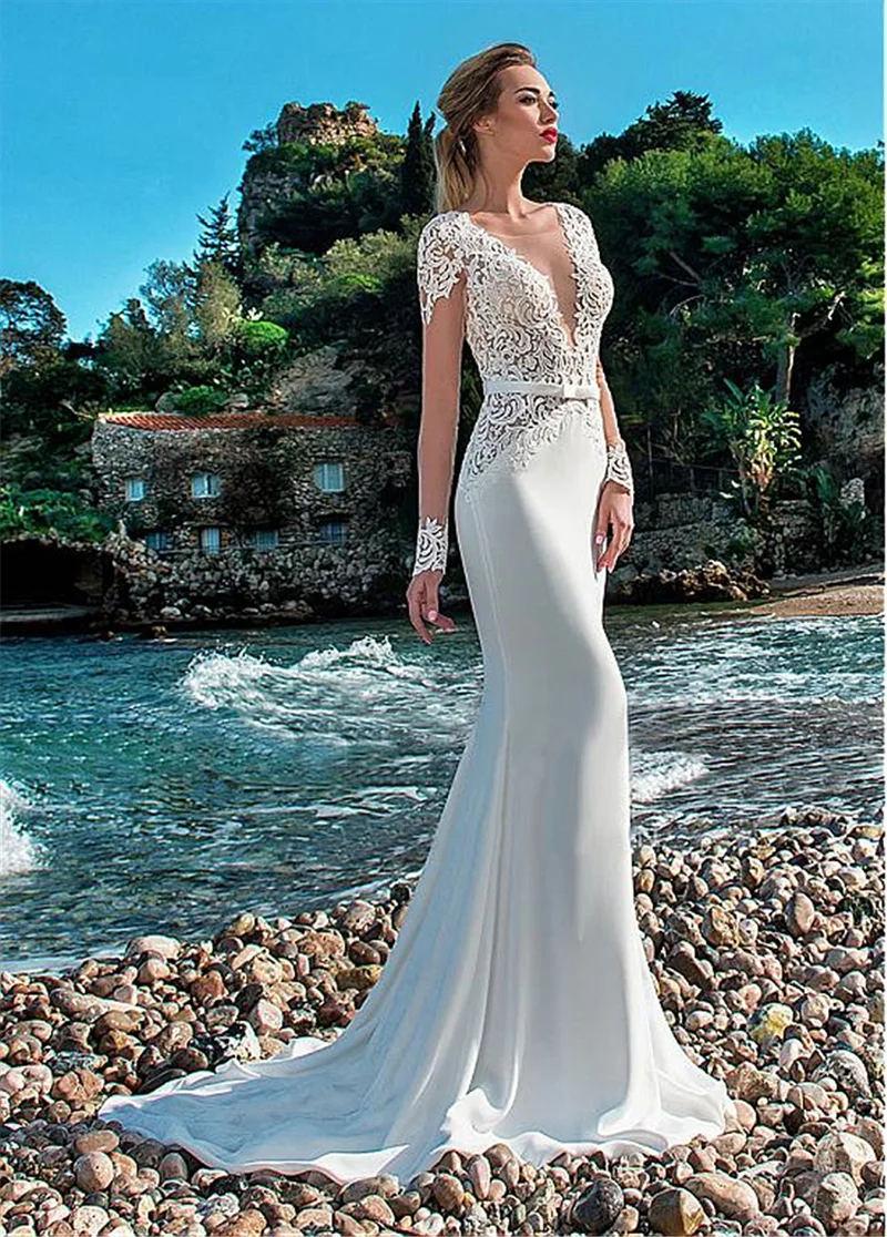 LORIE Sexy Mermaid Wedding Dress Long 