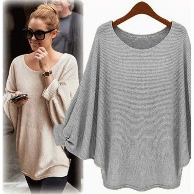 New sweater Women candy color Oversized 