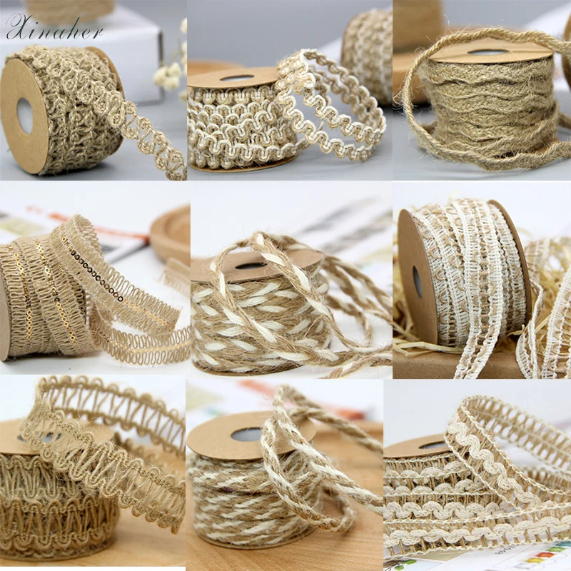 5M Natural Jute Rope Ribbon Bow Craft DIY Wedding Vintage Jute