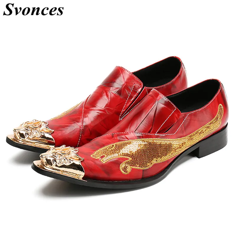 Shoes Genuine Leather Oxfords Sequins 