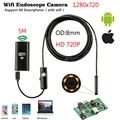 IOS Wifi Endoscope 8mm Lens 6 LED Wireless Waterproof Android Endoscope Inspection Borescope Camera 1M 2M 5M Cable HD 720P preview-1