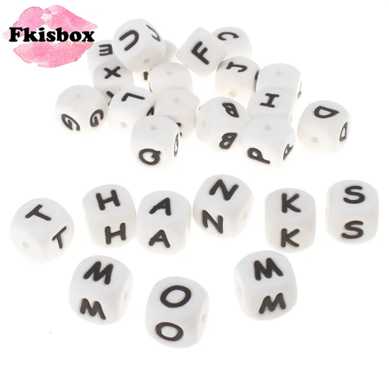 12mm Silicone Beads Russian Alphabet English Letters Bead Food