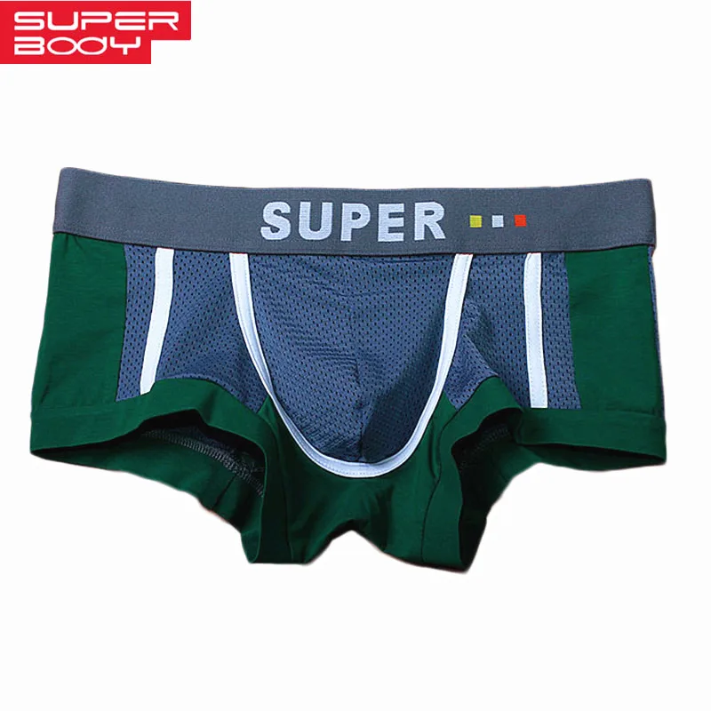 Αγορά Αντρικά εσώρουχα  SUPERBODY Underwear Men Boxer Shorts Sexy U convex  Design Mesh Breathable Male Panties Underpants Boxers for Man