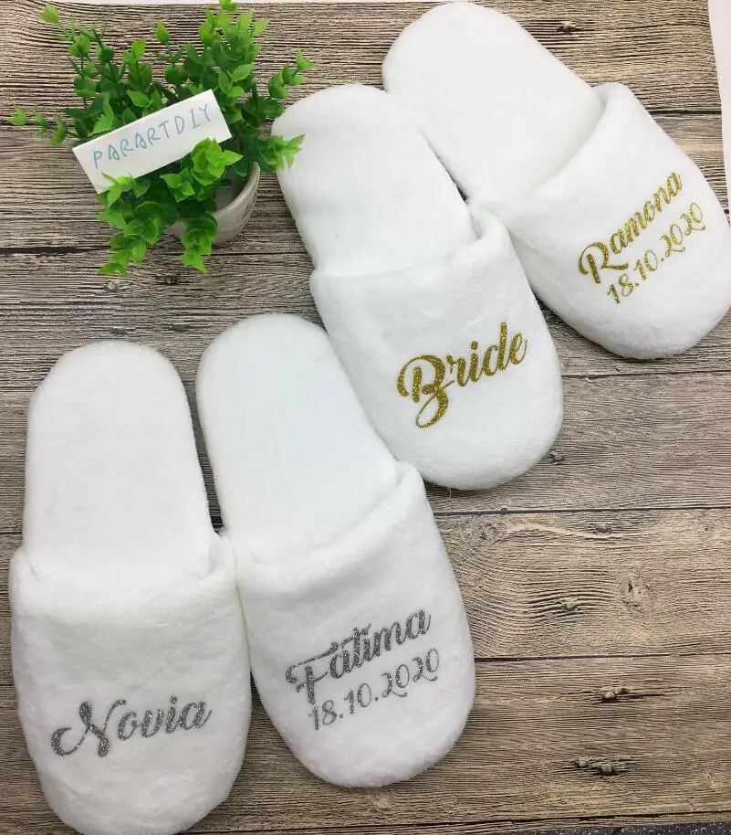 Wedding slippers sale for bridal party