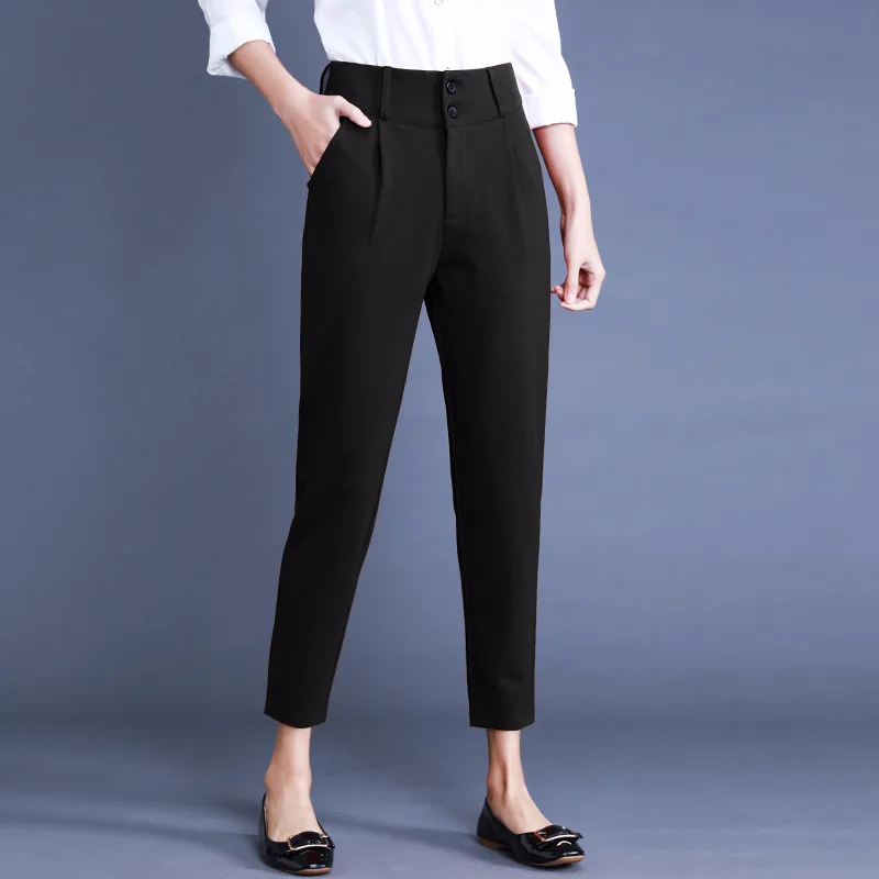 women's plus size black work pants