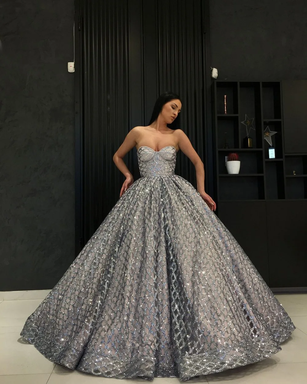 Long Elegant Evening Dress 2021 Glitter 