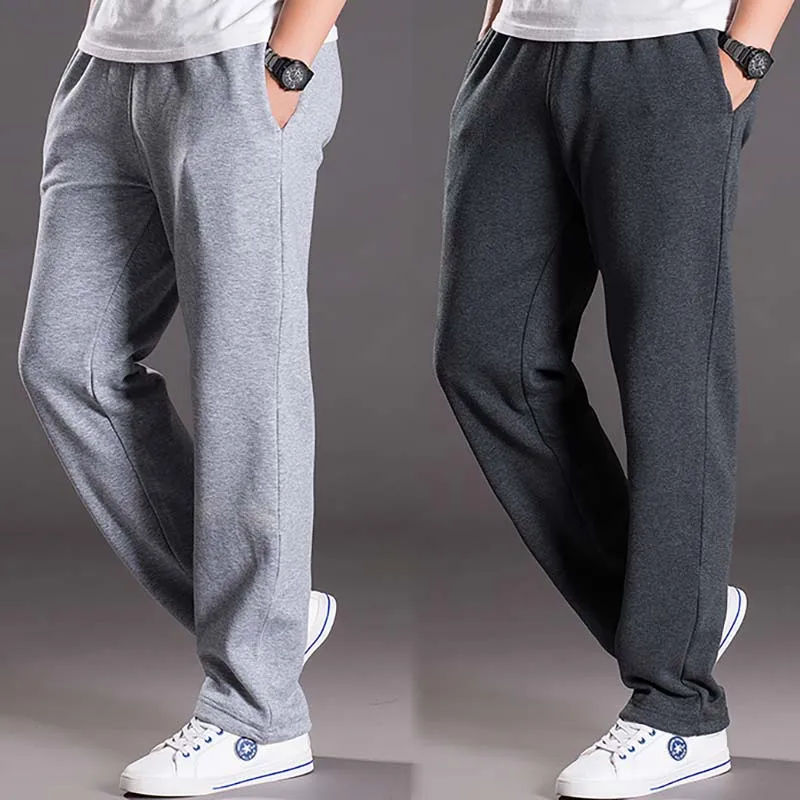 New Sweatpants Men Multi-Pockets Drawstring Cotton Casual Track Pant Male  Loose 