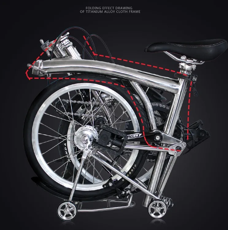 titanium folding bike frame