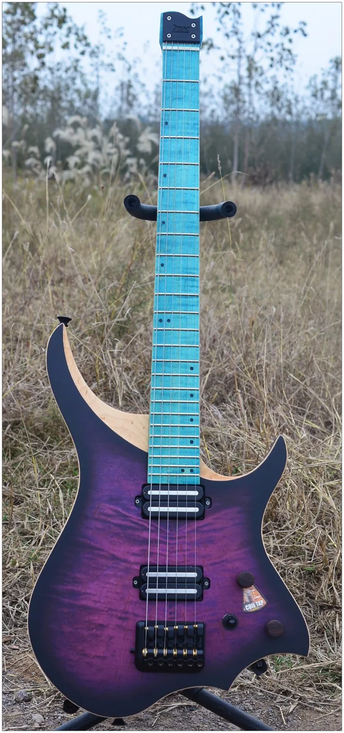 blue purple guitar