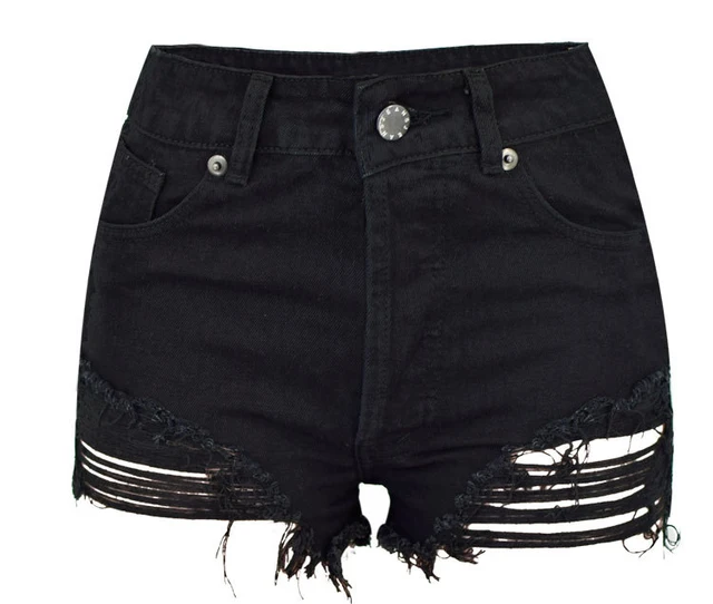 New 2018 Summer Sexy Black Shorts Jeans 