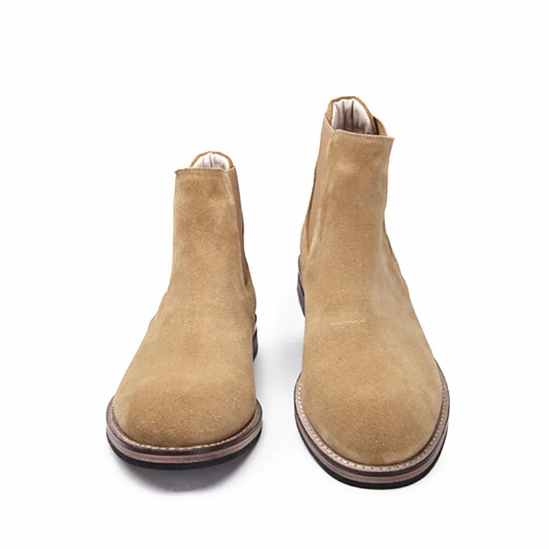 round toe suede boots