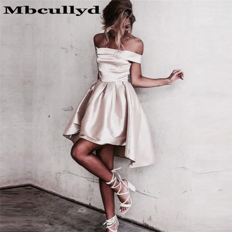 Αγορά Ηomecoming φορέματα  Mbcully Strapless Satin Ruffles Homecoming  Dresses 2023 vestidos de graduacion Short Prom Dress Special Occasion  Graduation Gown