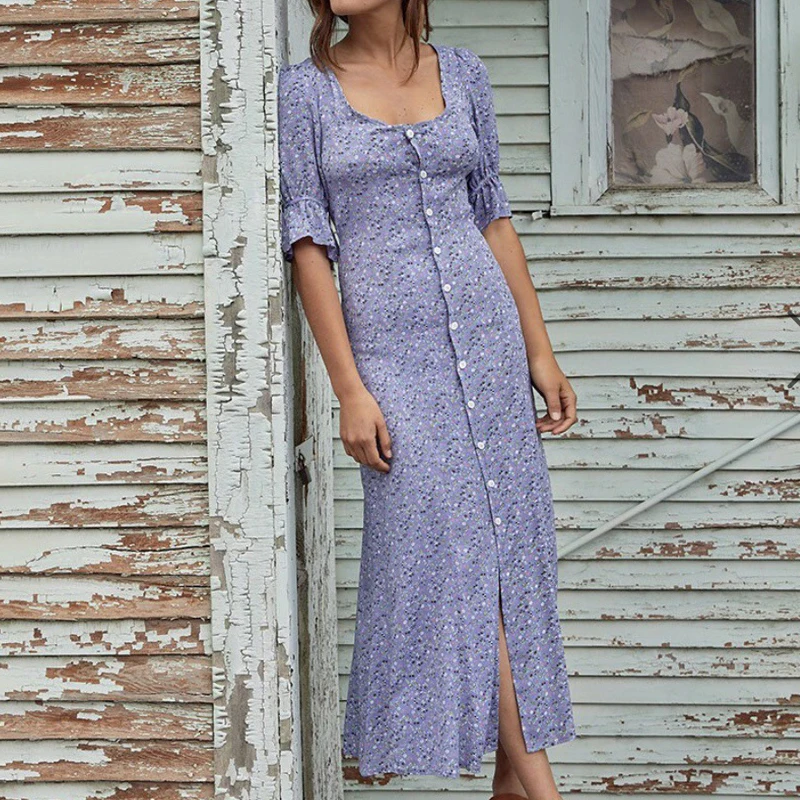 Summer style 2019 Women boho purple 