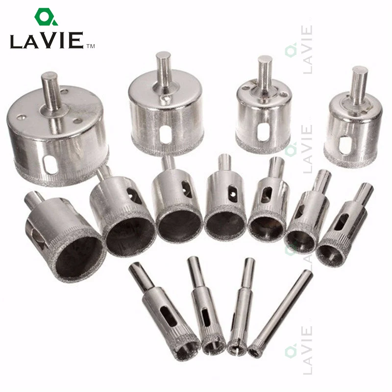 LA VIE 15pcs Glass Hole Saws Set 6mm 
