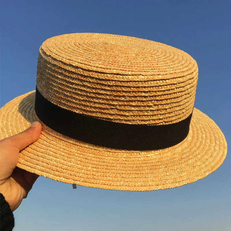 Sun Hats Straw Solid boater hat men 